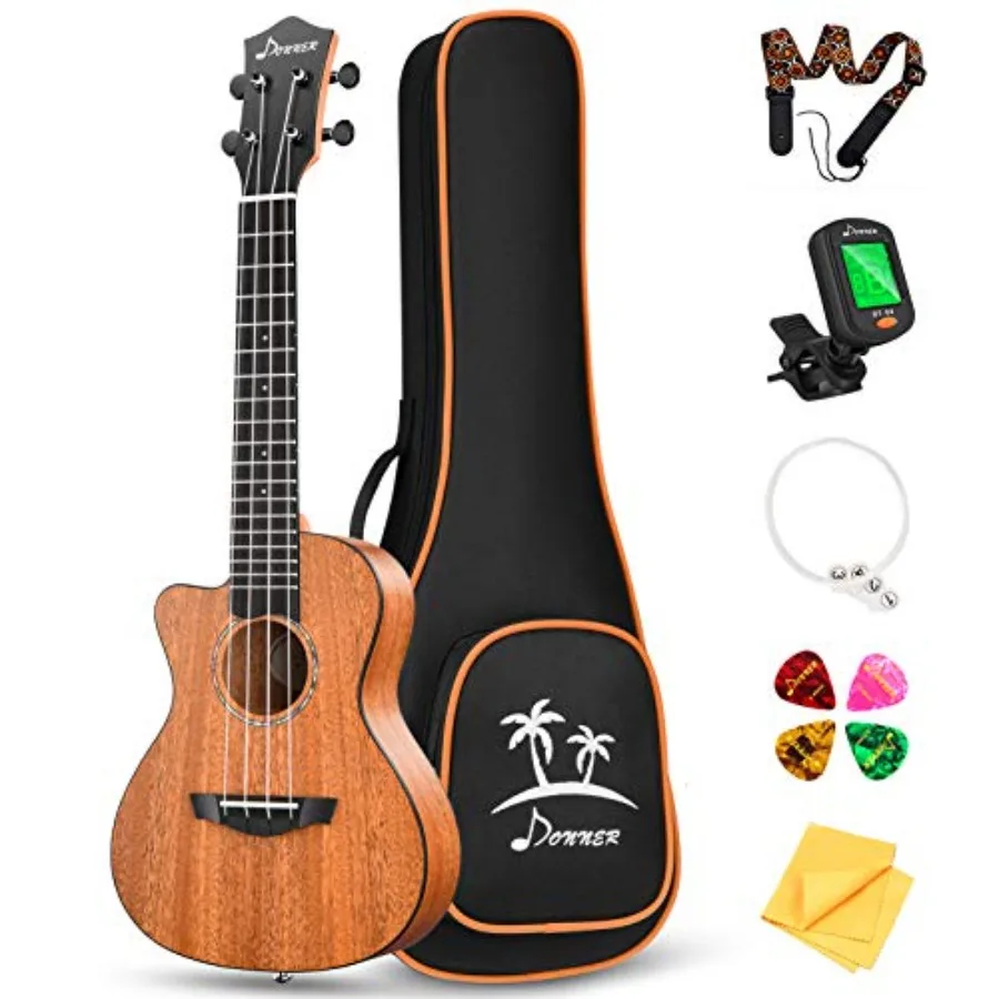 Left handed concert ukulele for beginners and adults, mahogany body, natural wood color, professional cutaway design with full
Left handed concert ukulele for beginners and adults, mahogany body, natural wood color, professional cutaway design with full