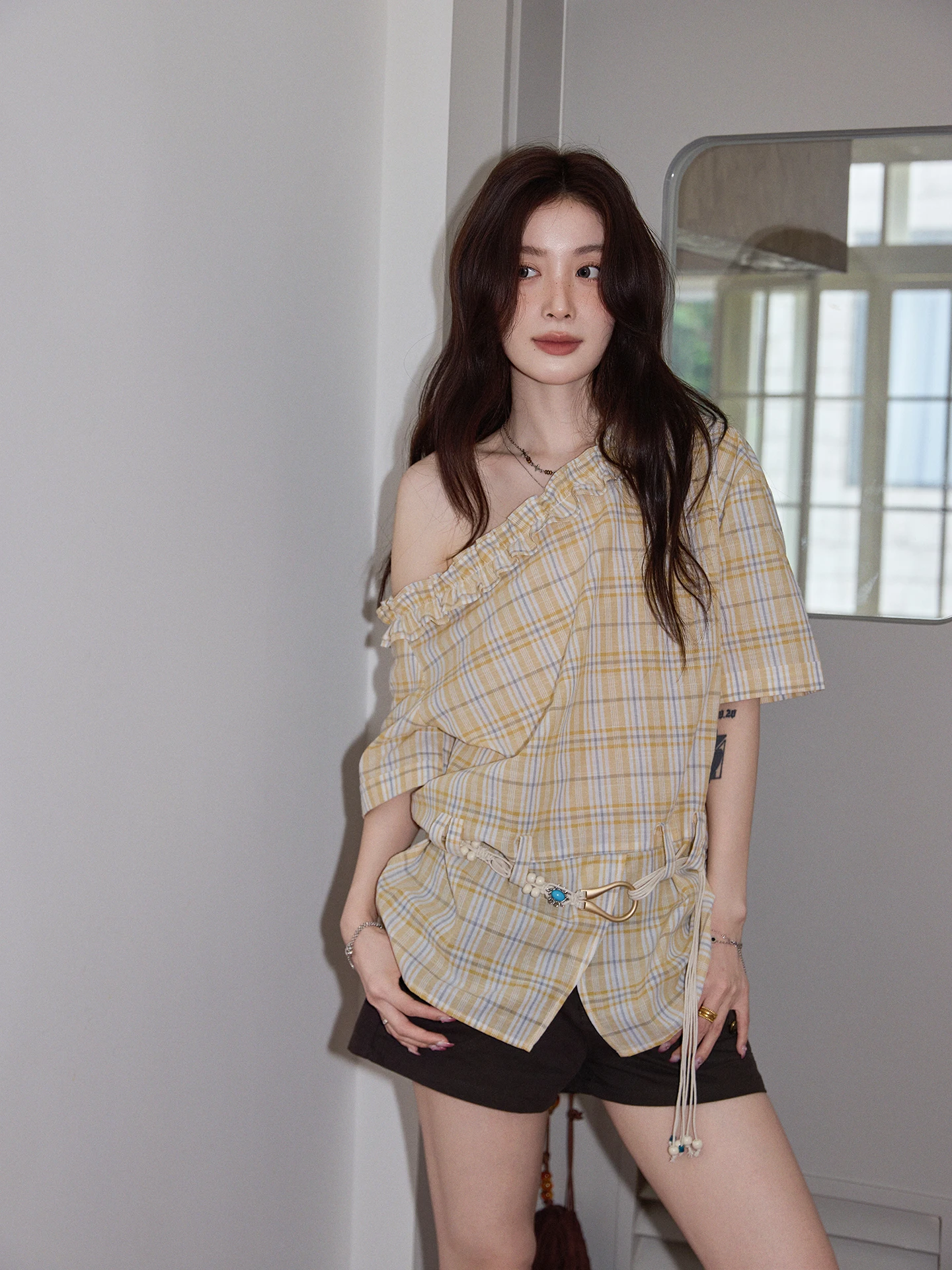 Chic Plaid Lightweight ort Sve irt Women's Loose Fitting Slimming Casual Top Commute Sle Cotton Linen Blend Summer D...
Chic Plaid Lightweight ort Sve irt Women's Loose Fitting Slimming Casual Top Commute Sle Cotton Linen Blend Summer D...