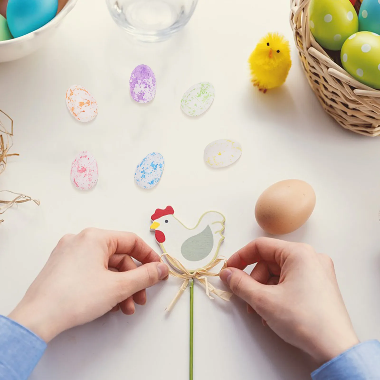 40Pcs Easter Egg Party Decoration Set Multicolor Dot Foam Eggs Creative Spotted Design for DIY Home School Celebrations Holiday
40Pcs Easter Egg Party Decoration Set Multicolor Dot Foam Eggs Creative Spotted Design for DIY Home School Celebrations Holiday