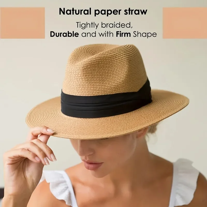 Fashion Men Straw Hat For Women Summer Trendy Beach Sun Hats Solid Color Fedoras Ribbon Casual Cowboy Jazz Cap Gangster Cap Male
Fashion Men Straw Hat For Women Summer Trendy Beach Sun Hats Solid Color Fedoras Ribbon Casual Cowboy Jazz Cap Gangster Cap Male