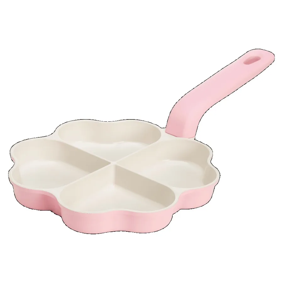8-in Ceramic Nonstick Divided Heart Frying Pan Skillet 4-Section Egg Pan Pink
8-in Ceramic Nonstick Divided Heart Frying Pan Skillet 4-Section Egg Pan Pink