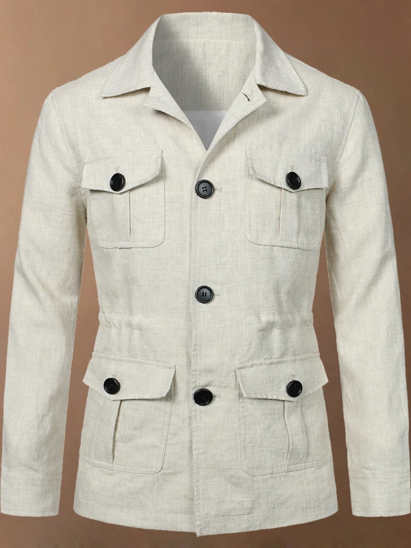 Men's Casual Linen Jaet Spring Autumn Slim Fit Briti Sle Workwear Multi ket Large Size Retro Hunting Coat
Men's Casual Linen Jaet Spring Autumn Slim Fit Briti Sle Workwear Multi ket Large Size Retro Hunting Coat