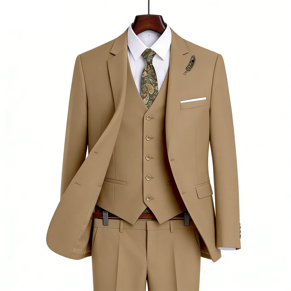 High-Quality Slim Fit Black Men's Suit Luxury Elegant Business Wedding Fashion Clothing Conjunt
High-Quality Slim Fit Black Men's Suit Luxury Elegant Business Wedding Fashion Clothing Conjunt