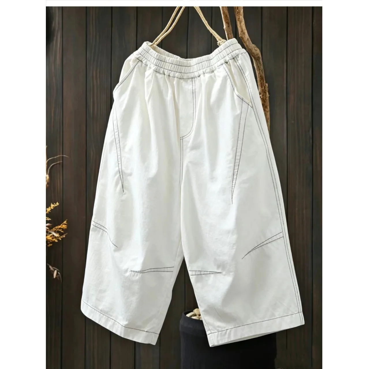 Slimming Large Size Women's Casual Pants Thin Wide Leg Seven-Foot Harlan Summer New Style Artistic Straight Leg Natural Waist
Slimming Large Size Women's Casual Pants Thin Wide Leg Seven-Foot Harlan Summer New Style Artistic Straight Leg Natural Waist
