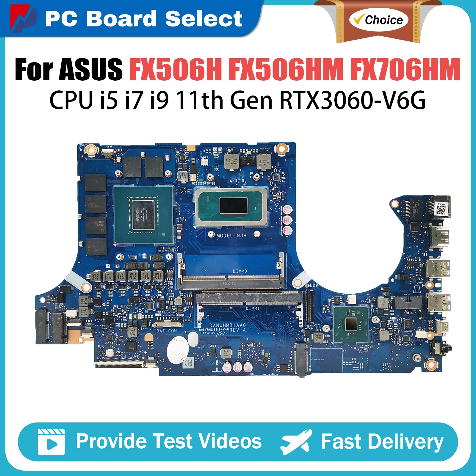 For ASUS TUF Gaming F15 FX506H TUF506HM F17 FX706H TUF706HM Laptop Motherboard DA0NJHMBAH0 i9-11900H CPU RTX3060 GPU 100% Tested
For ASUS TUF Gaming F15 FX506H TUF506HM F17 FX706H TUF706HM Laptop Motherboard DA0NJHMBAH0 i9-11900H CPU RTX3060 GPU 100% Tested