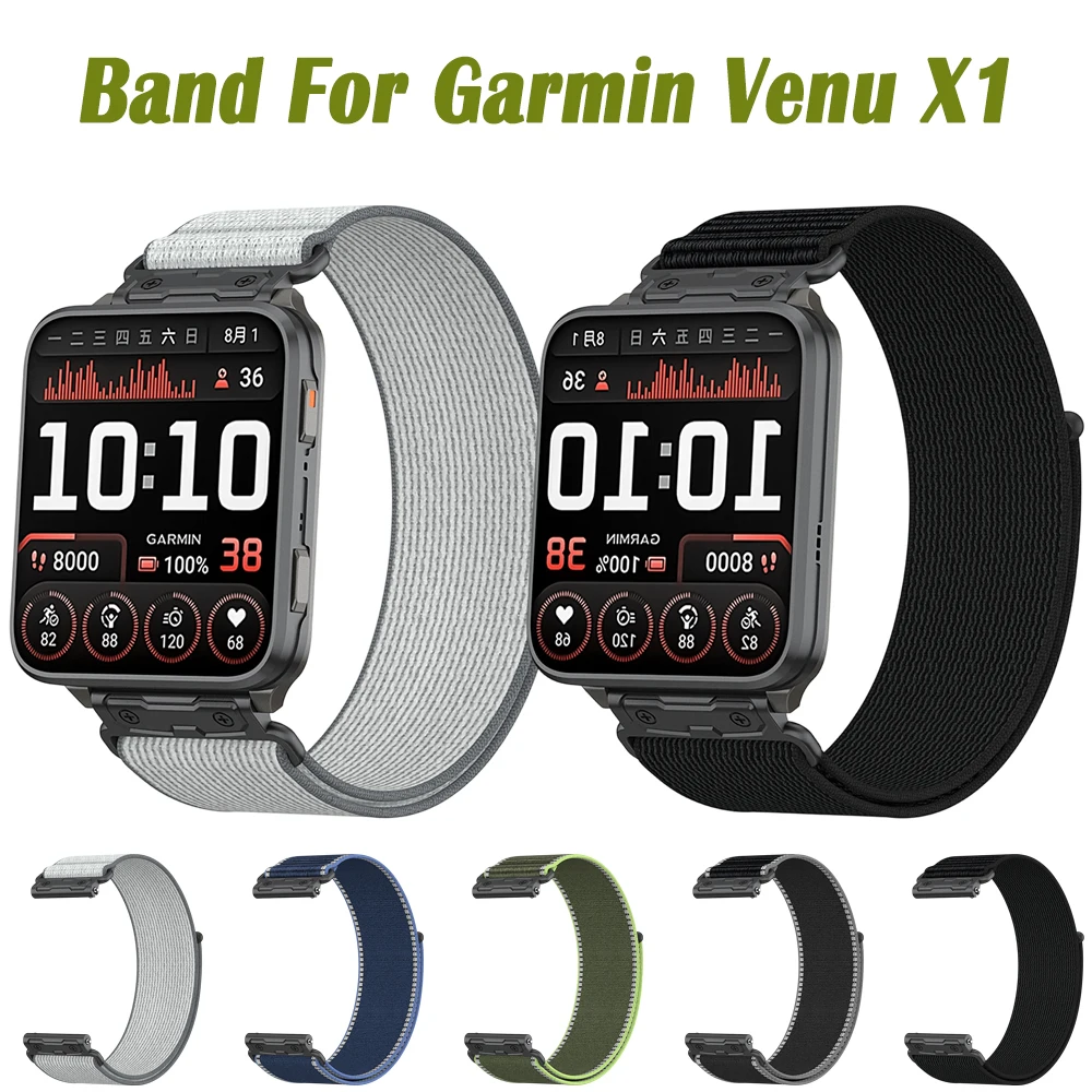 Ремешок 24 мм для Garmin Venu X1, нейлоновый браслет Briad, дышащий регулируемый браслет для Garmin Venu X1, умный ремешок-браслет Correa
Ремешок 24 мм для Garmin Venu X1, нейлоновый браслет Briad, дышащий регулируемый браслет для Garmin Venu X1, умный ремешок-браслет Correa