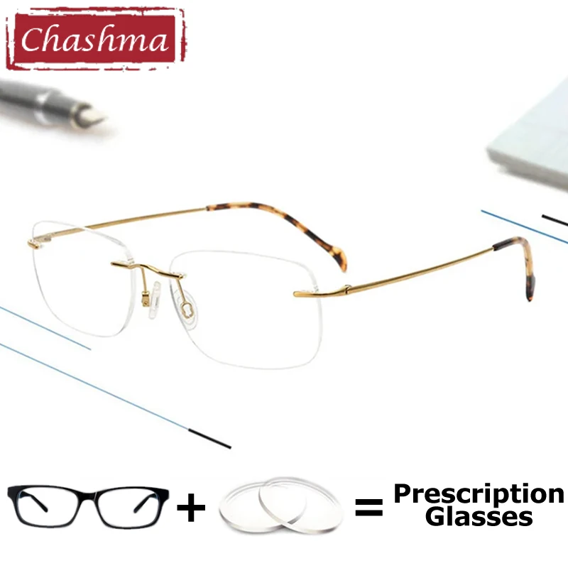 Chashma Prescription Glasses Men Optical Rimless Eyeglasses Frameless Myopia Anti Blue Light UV Protection Lenses for Women
Chashma Prescription Glasses Men Optical Rimless Eyeglasses Frameless Myopia Anti Blue Light UV Protection Lenses for Women