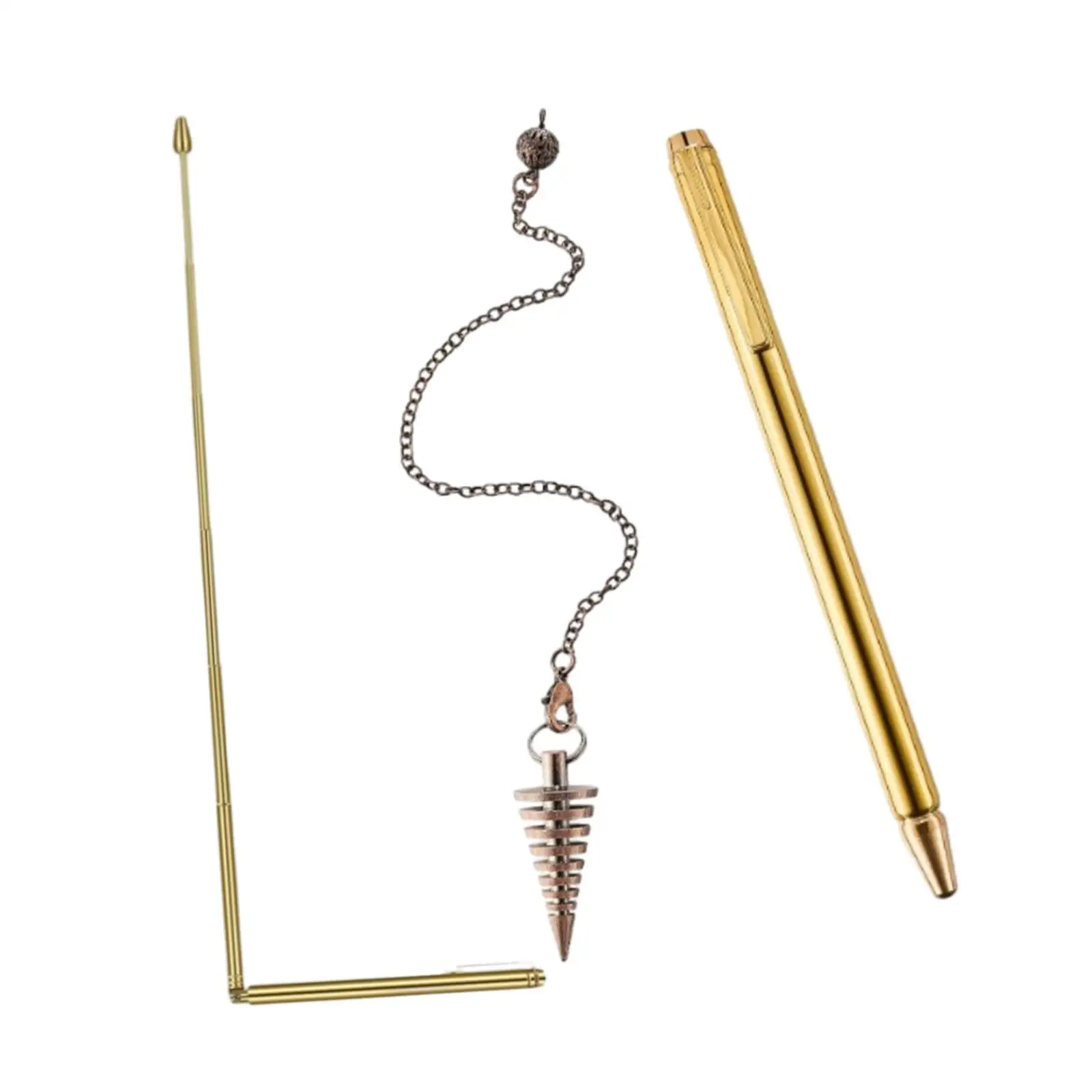 Dowsing Rods Copper Set Copper Handle Portable Convenient Hiking Divining Rods Pendulum Pendant Novices Beginner Amateur
Dowsing Rods Copper Set Copper Handle Portable Convenient Hiking Divining Rods Pendulum Pendant Novices Beginner Amateur