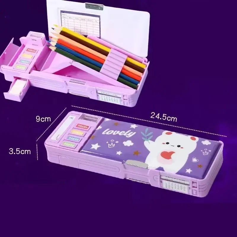 Multi Functional Primary School Cartoon Pencil Case Creative and Cute Double-layer Multifunctional Large Capacity Stationery Box
Multi Functional Primary School Cartoon Pencil Case Creative and Cute Double-layer Multifunctional Large Capacity Stationery Box