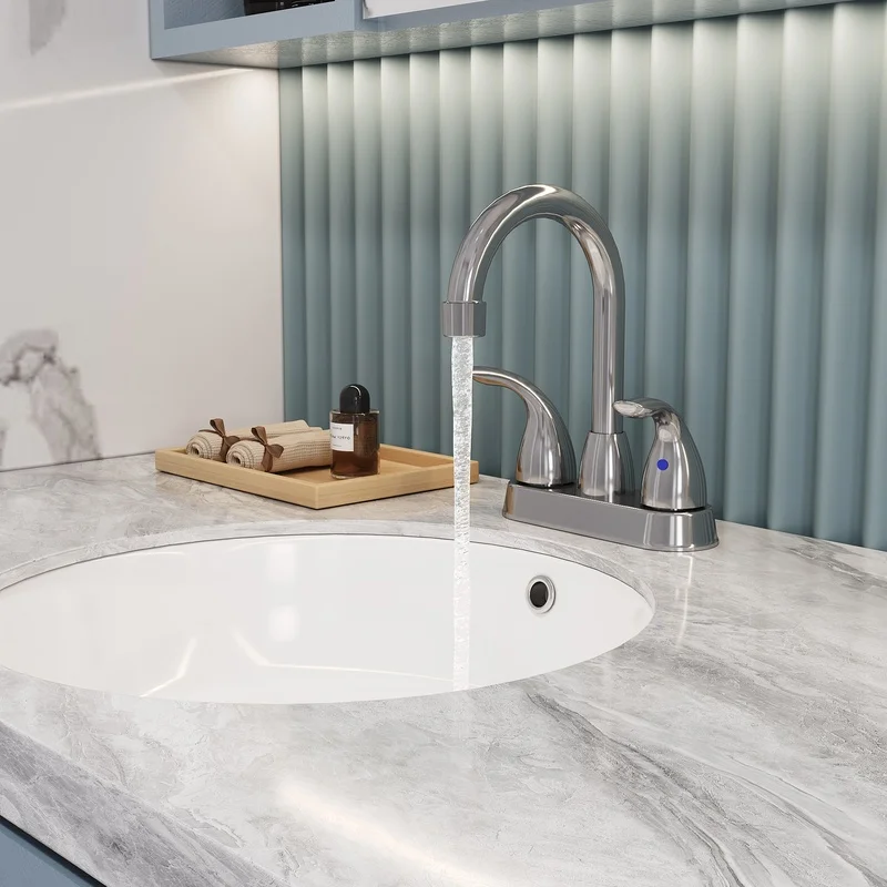 Bothwa 12.06" Chrome Bathroom Sink Faucet with 2 Handles CUPC Certified
Bothwa 12.06" Chrome Bathroom Sink Faucet with 2 Handles CUPC Certified