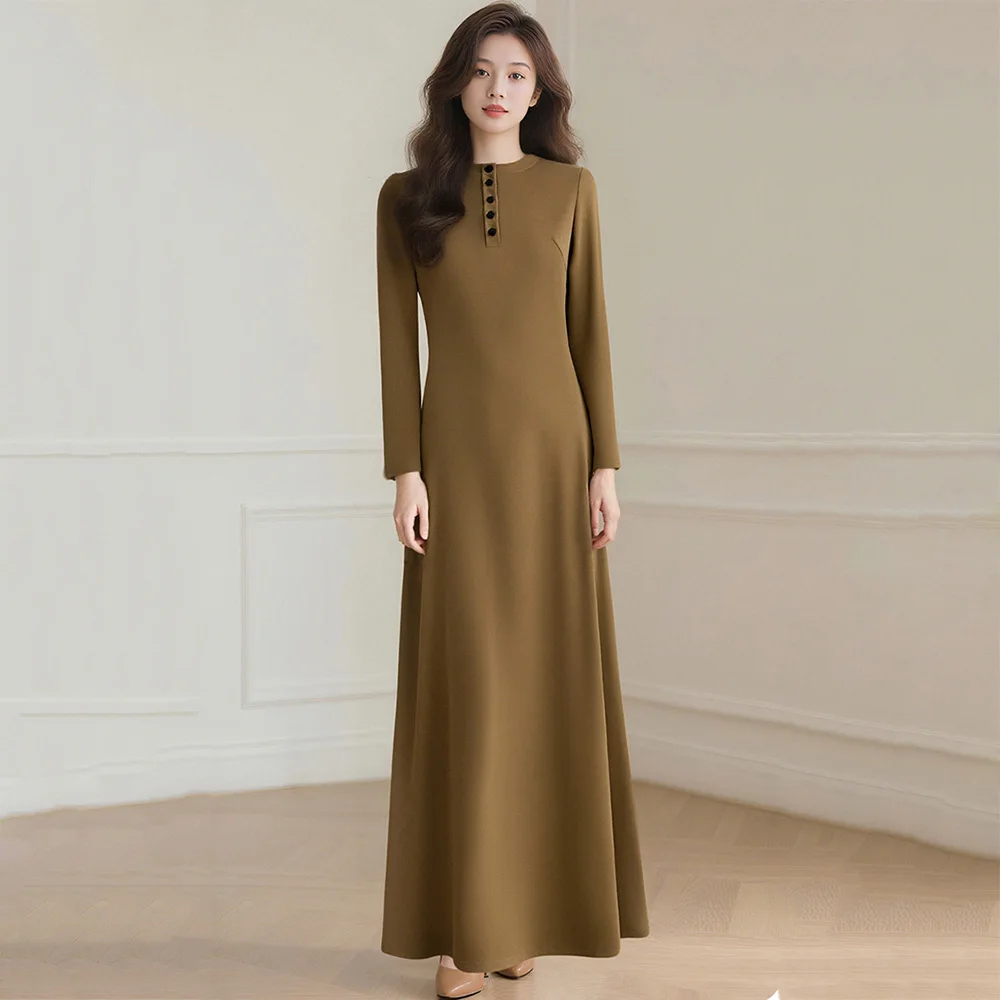 New Women Basic Knitted Long Dress Autumn Fashion O-Neck Long Sleeve Slim Waist Stretch Dress Elegant Simplicity Dress Female
New Women Basic Knitted Long Dress Autumn Fashion O-Neck Long Sleeve Slim Waist Stretch Dress Elegant Simplicity Dress Female