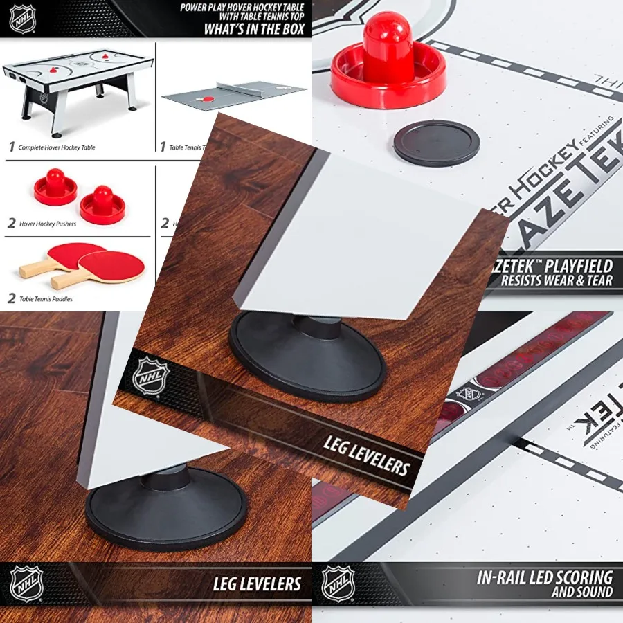 EastPoint Multi-Game Tables Play 2-in-1 Air Hockey Table with Table Tennis Top Family Game Room Adult Rec Room Basement Man Cav
EastPoint Multi-Game Tables Play 2-in-1 Air Hockey Table with Table Tennis Top Family Game Room Adult Rec Room Basement Man Cav