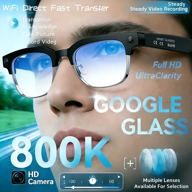 2026 New Upgrade smart glasees With Camera Video Recording AI Photo Recognition Bluetooth Call Translation Voice Sunglasses Man
2026 New Upgrade smart glasees With Camera Video Recording AI Photo Recognition Bluetooth Call Translation Voice Sunglasses Man
