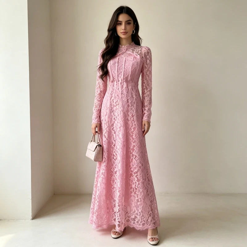 Lace Dress Women Eid Abaya Lace Party Dresses Muslim Kaftan Jalabiya Ramadan Vestidos Bandage Morocco Dubai Arab Long Robe 2026
Lace Dress Women Eid Abaya Lace Party Dresses Muslim Kaftan Jalabiya Ramadan Vestidos Bandage Morocco Dubai Arab Long Robe 2026