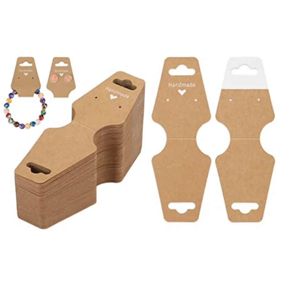 100Pcs Bracelet Display Cards, 4.7x1.7 inch Self Adhesive Necklace Display Cards, Brown Jewelry Holder Cards, Sturdy Hanging Je
100Pcs Bracelet Display Cards, 4.7x1.7 inch Self Adhesive Necklace Display Cards, Brown Jewelry Holder Cards, Sturdy Hanging Je