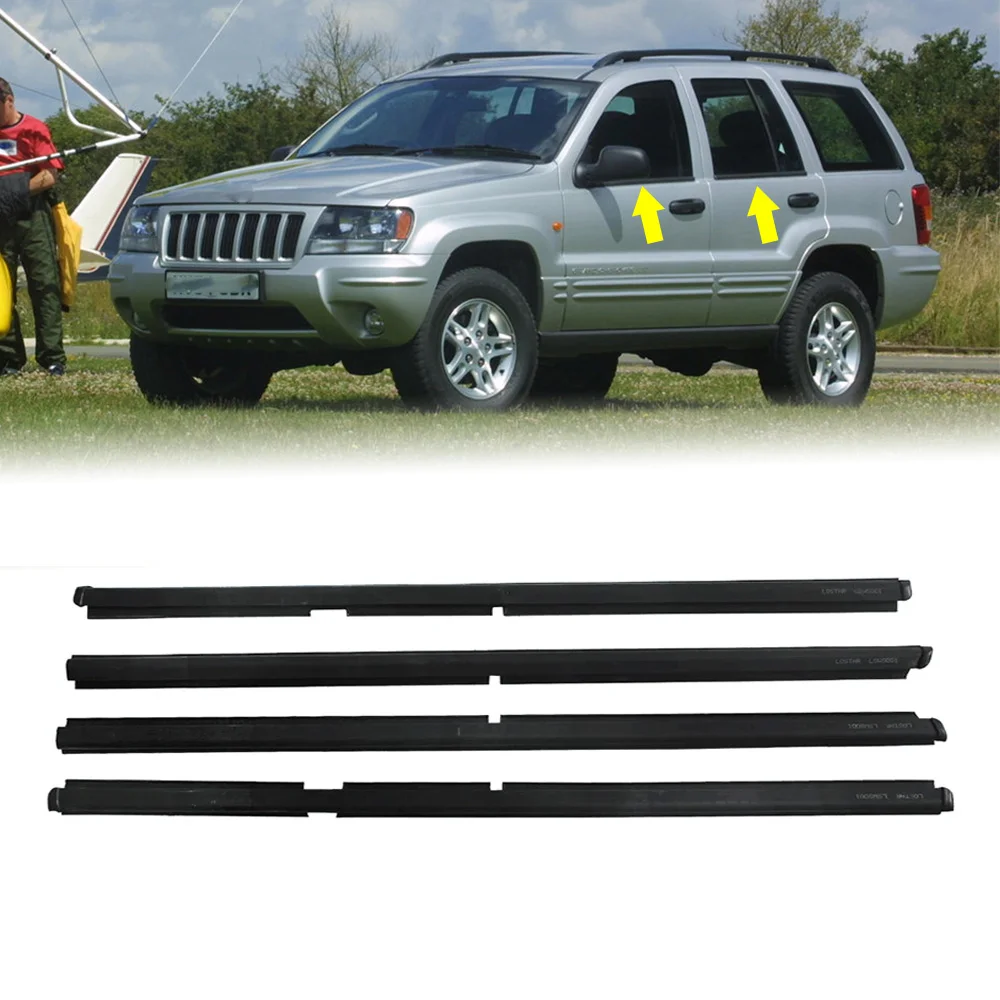 4Pcs Window Glass Seals Weatherstrip Belt Trim Sealing Strips For Jeep Grand Cherokee II WJ WG 1998-2005 55135890AF 55135891AF
4Pcs Window Glass Seals Weatherstrip Belt Trim Sealing Strips For Jeep Grand Cherokee II WJ WG 1998-2005 55135890AF 55135891AF