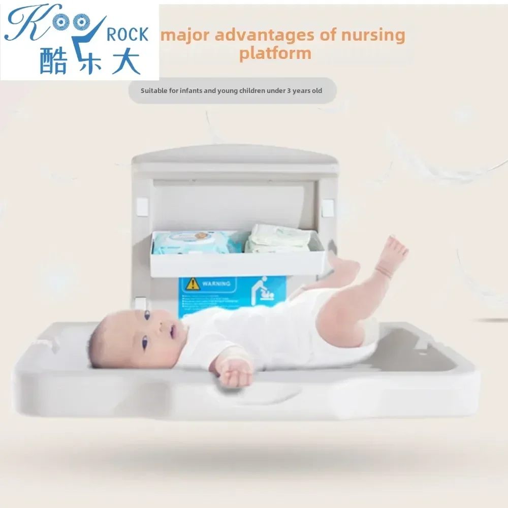 Wall-mounted Baby Changing Table for Diapering and Dressing with Storage Shelves
Wall-mounted Baby Changing Table for Diapering and Dressing with Storage Shelves