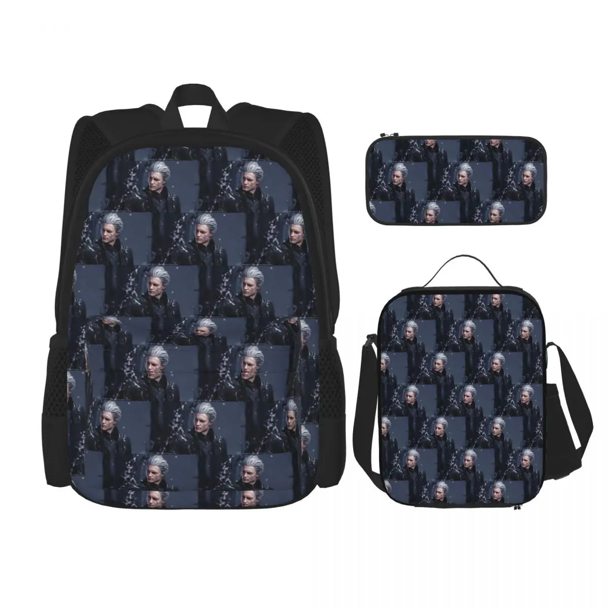 Vergil From The Devil May Cry Series Backpacks Bookbag Students School Bags Kids Rucksack Lunch Bag Pen Bag Three-Piece Set
Vergil From The Devil May Cry Series Backpacks Bookbag Students School Bags Kids Rucksack Lunch Bag Pen Bag Three-Piece Set