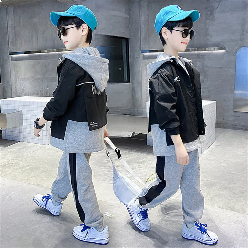 Boys Suit Coat+Pants Cotton 2Pcs/Sets 2023 Cool Spring Autumn Sportswear Outfits Outdoors Thicken Children Clothing
Boys Suit Coat+Pants Cotton 2Pcs/Sets 2023 Cool Spring Autumn Sportswear Outfits Outdoors Thicken Children Clothing