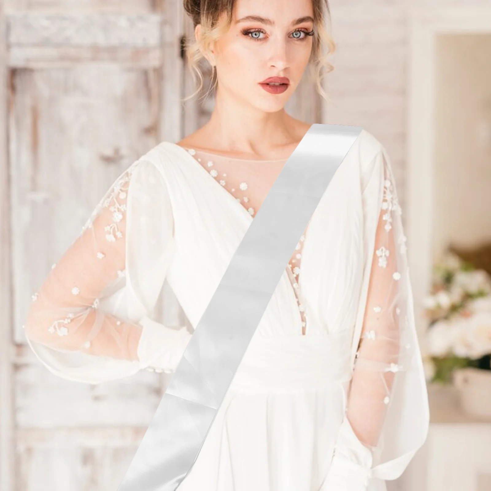 6PCS Plain Satin Sash Blank Ceremonial Shoulder Straps Bridal Baby Shower Party Decorations Personalized Letters Bachelorette
6PCS Plain Satin Sash Blank Ceremonial Shoulder Straps Bridal Baby Shower Party Decorations Personalized Letters Bachelorette