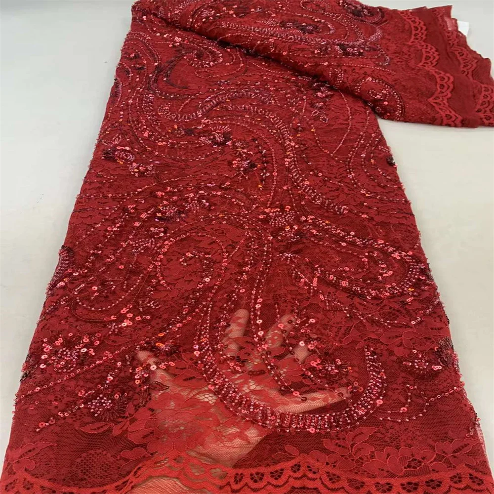 2024 African Tulle Mesh Laces Fabric 5 Yards French Embroidery Net Laces with Sequins Beaded for Nigerian Bridal Wedding Dresses
2024 African Tulle Mesh Laces Fabric 5 Yards French Embroidery Net Laces with Sequins Beaded for Nigerian Bridal Wedding Dresses