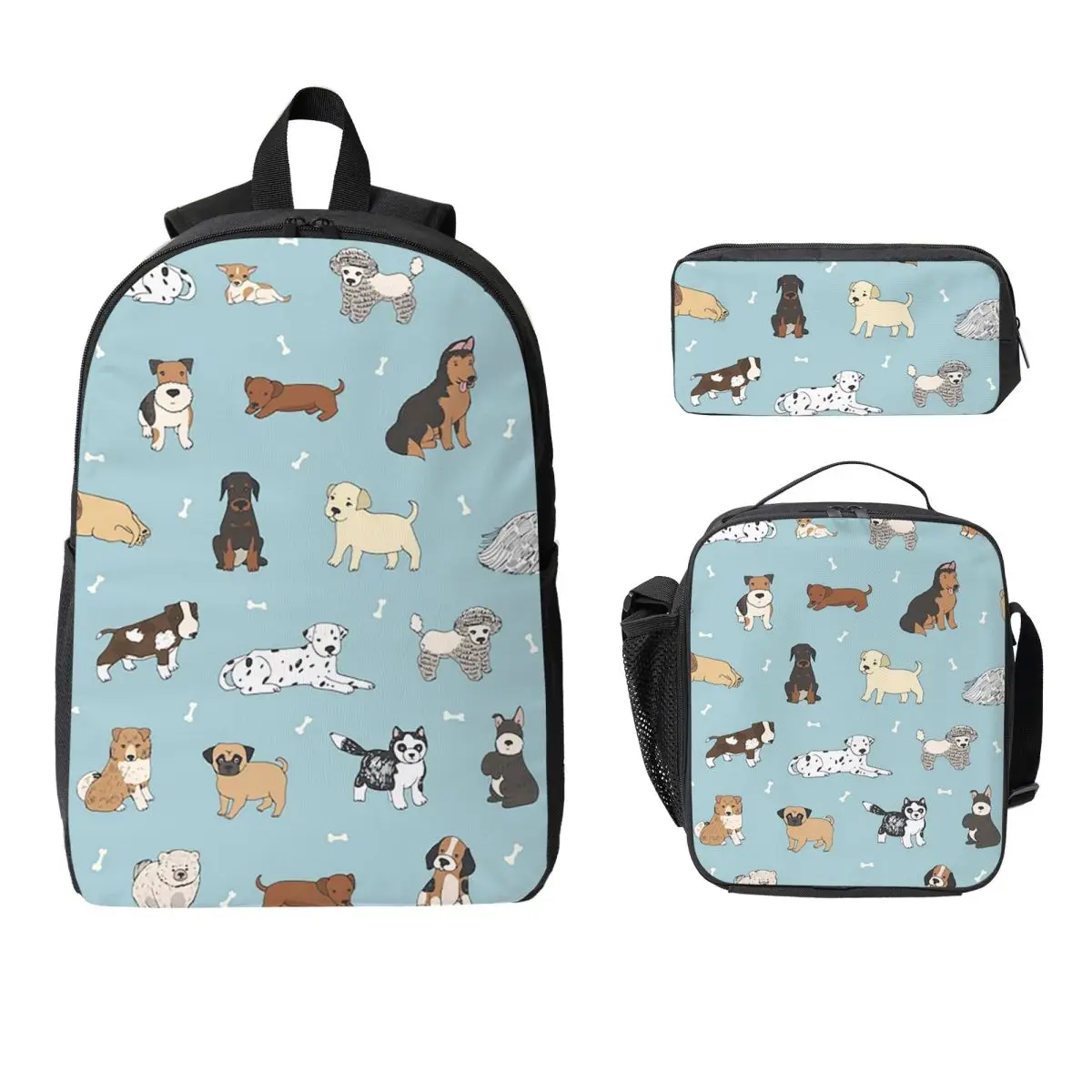 Puppy Dog Backpack Student BookBag School Bag Laptop Shoulder Bags 3ps Insulated Lunch Bag Pencil Case
Puppy Dog Backpack Student BookBag School Bag Laptop Shoulder Bags 3ps Insulated Lunch Bag Pencil Case