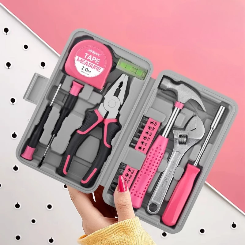 Домашний ящик для инструментов, апаратные гаечные ключи, отвертки, плоскогубцы, многофункциональный набор инструментов для ежедневного домашнего обслуживания, розовый
Домашний ящик для инструментов, апаратные гаечные ключи, отвертки, плоскогубцы, многофункциональный набор инструментов для ежедневного домашнего обслуживания, розовый