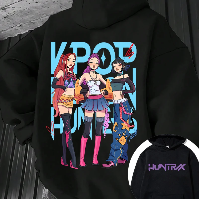 Hot KPop Demon Hunters Print Men Woman Hoodies Funny Trendy Urban Streetwear Harajuku Loose Casual Couple's Clothing Breathable 
Hot KPop Demon Hunters Print Men Woman Hoodies Funny Trendy Urban Streetwear Harajuku Loose Casual Couple's Clothing Breathable