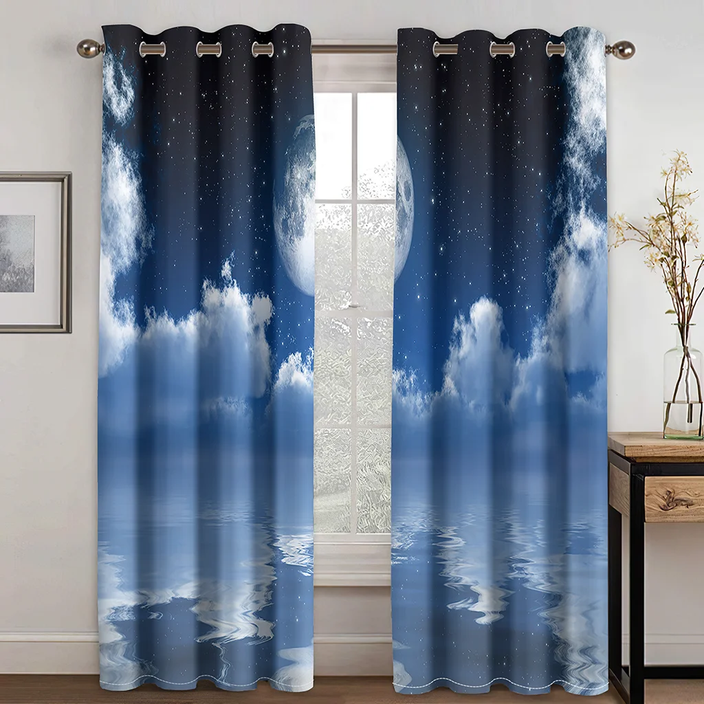 Natural Scenery Curtains for Children's Bedroom, Sea Clouds, Moon Night, Living Room, Kids Window Treatments, Kitchen Drapes
Natural Scenery Curtains for Children's Bedroom, Sea Clouds, Moon Night, Living Room, Kids Window Treatments, Kitchen Drapes