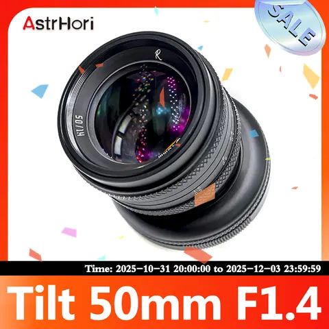 AstrHori 50mm F1.4 Tilt-Shift Full Frame Manual Focus Lens for Nikon Z Canon RF M4/3 Fujifilm X L-Mount Sony E Mount Camera Lens