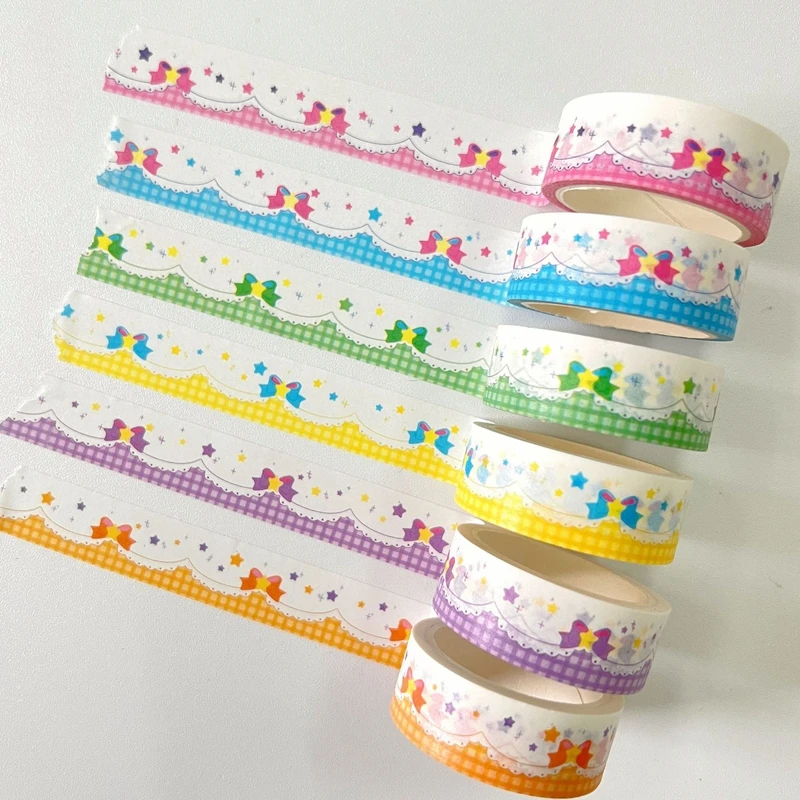 5M Cute Star Bow-knot Scrapbooking Tape Notebook Diy Diary Collage Decoration Washi Masking Tape Kawaii Stationery Stickers
5M Cute Star Bow-knot Scrapbooking Tape Notebook Diy Diary Collage Decoration Washi Masking Tape Kawaii Stationery Stickers