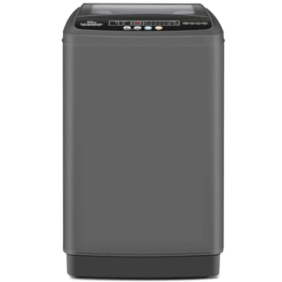 Portable washing machine for apartments, stainless steel drum, white, 20 lbs capacity with 10 wash programs and slow-close glas
Portable washing machine for apartments, stainless steel drum, white, 20 lbs capacity with 10 wash programs and slow-close glas