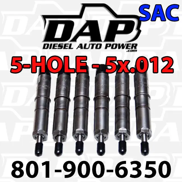 DAP Performance Injectors 5x.012 SAC for Dodge RAM Cummins Turbo Diesel 94-98
DAP Performance Injectors 5x.012 SAC for Dodge RAM Cummins Turbo Diesel 94-98