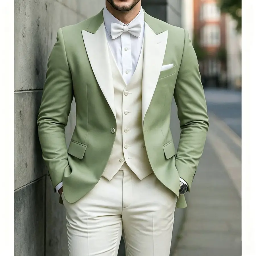 Slim Fit 3 Pieces Suits for Men Wedding Suits for Groom Guest Formal Blazer with Vest Pants Set Classic Business Party Outfit
Slim Fit 3 Pieces Suits for Men Wedding Suits for Groom Guest Formal Blazer with Vest Pants Set Classic Business Party Outfit