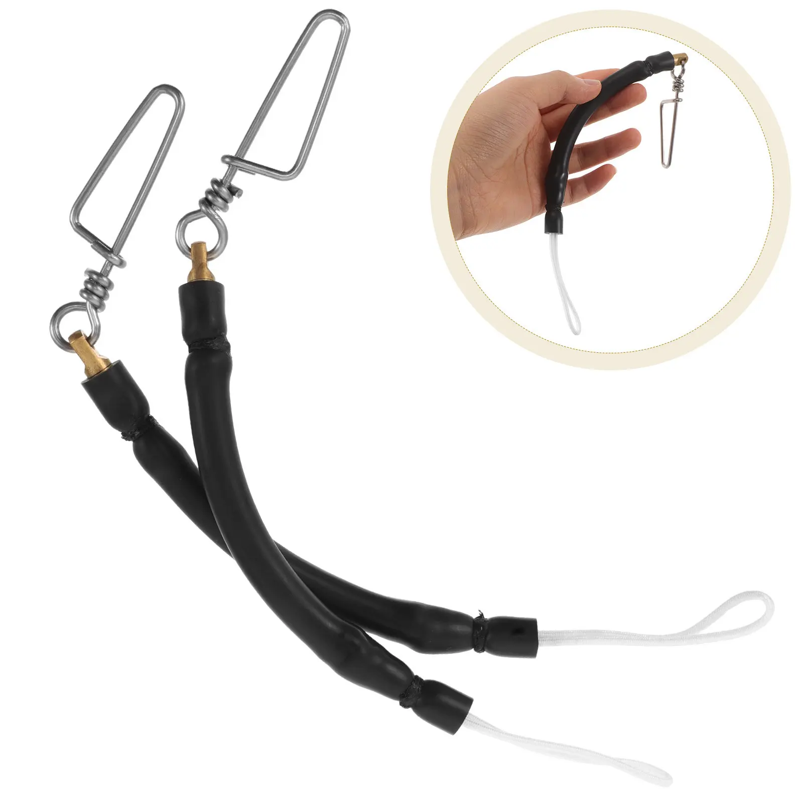 2Pcs Spearfishing Shock Cord Bungee Elastic Shock Absorber Reduction Fishing Retention Line Snap Swivel Durable
2Pcs Spearfishing Shock Cord Bungee Elastic Shock Absorber Reduction Fishing Retention Line Snap Swivel Durable