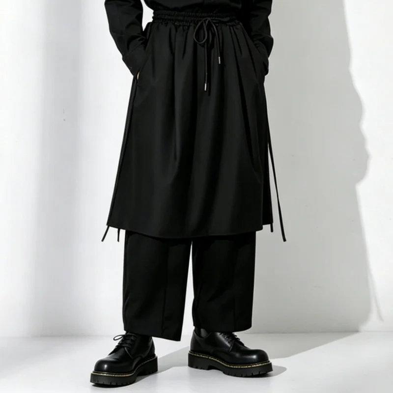 Men'S Casual Pants, Dark-Toned Irregular Skirt-Pants, Loose Wide-Leg Pants, High-Waisted Drawstring Trousers 24031
Men'S Casual Pants, Dark-Toned Irregular Skirt-Pants, Loose Wide-Leg Pants, High-Waisted Drawstring Trousers 24031