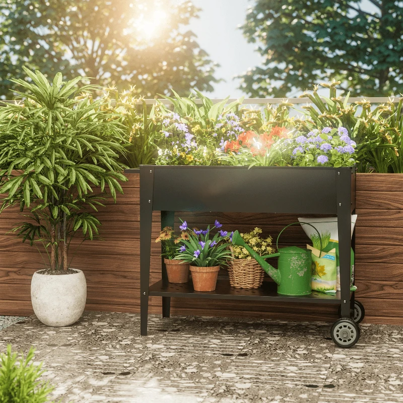 Raised Garden Bed with Legs, Mobile Planter Box Elevated on Wheels Portable Planter Cart for Vegetable Herbs Potted Plan
Raised Garden Bed with Legs, Mobile Planter Box Elevated on Wheels Portable Planter Cart for Vegetable Herbs Potted Plan