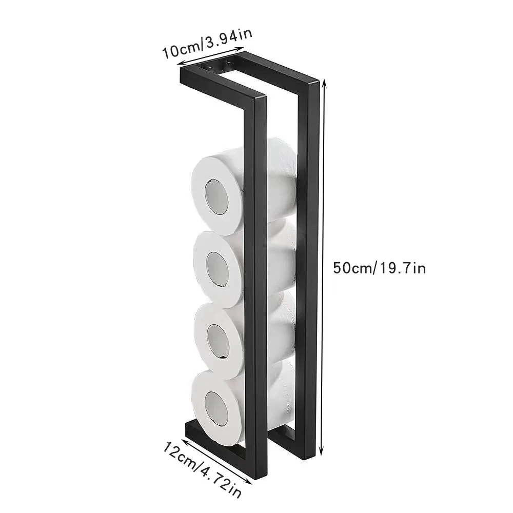 Black toilet paper rack holder Stainless steel wall-mounted storage rack Bathroom Household multi-functional towel rack
Black toilet paper rack holder Stainless steel wall-mounted storage rack Bathroom Household multi-functional towel rack
