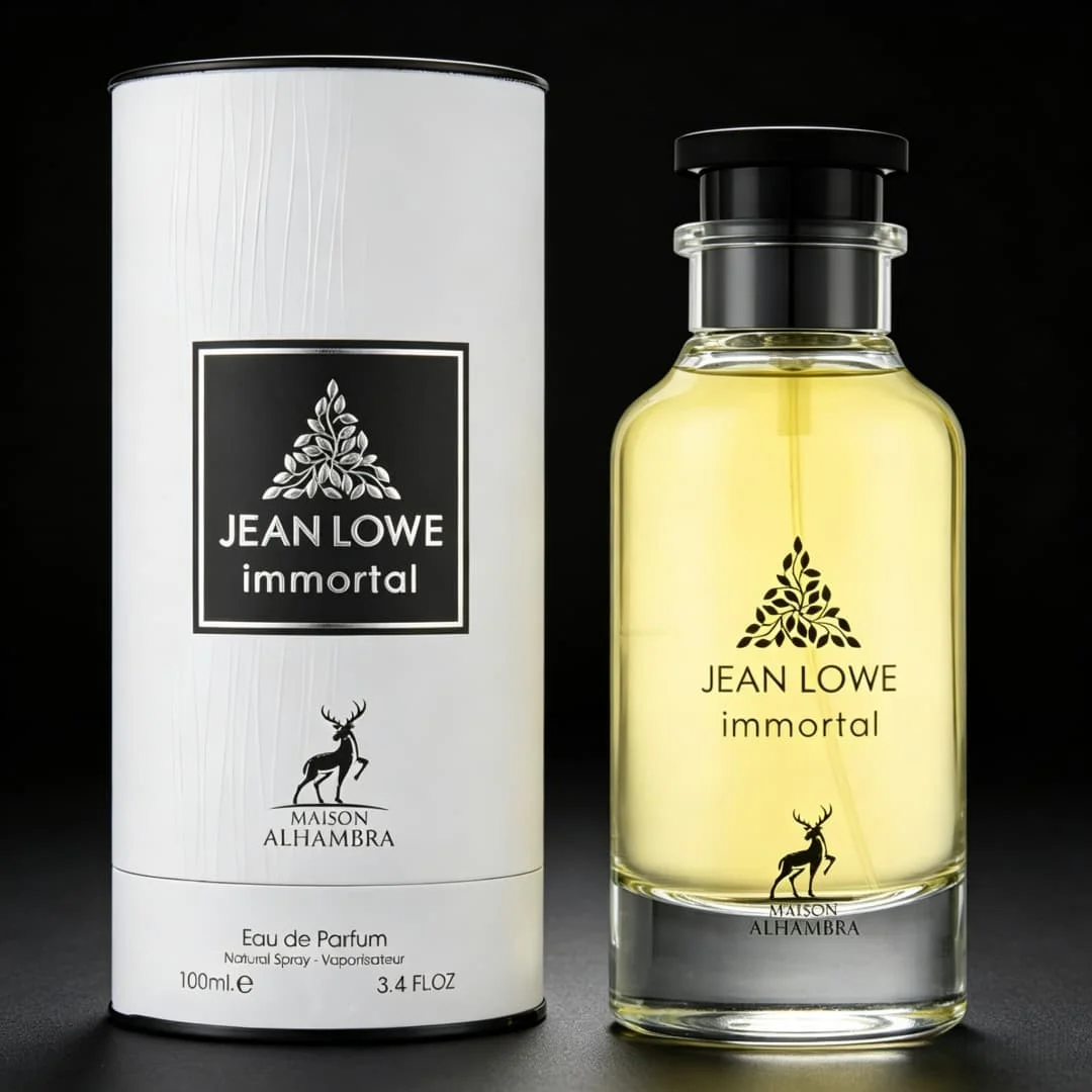 Jean Lowe Immortal EDP | Clear glass bottle, fresh aquatic-woody notes, elegant masculine vibe
Jean Lowe Immortal EDP | Clear glass bottle, fresh aquatic-woody notes, elegant masculine vibe