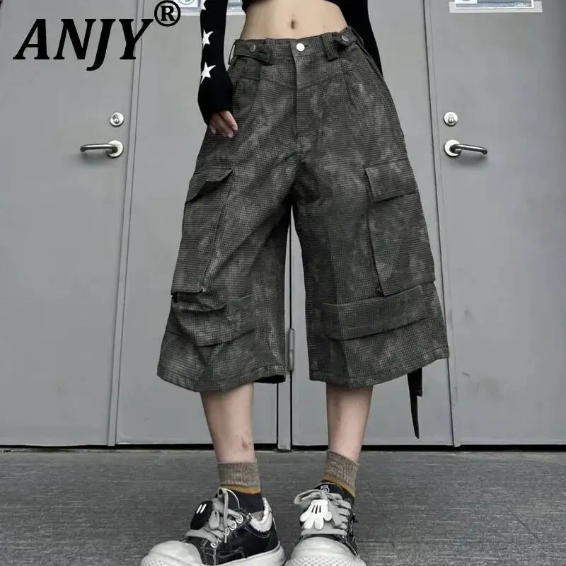 ANJY Spring Summer New Women High Street Functional Multi-Pocket Plaid Calf-Length Pants Loose Safari Style Casual Shorts A22471
ANJY Spring Summer New Women High Street Functional Multi-Pocket Plaid Calf-Length Pants Loose Safari Style Casual Shorts A22471