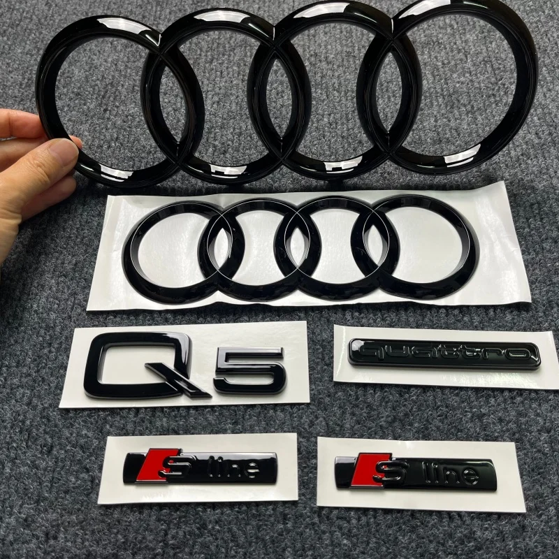 285mm For audi Q5 2014-2019 4Ring logo ABS Black Car Hood Front Grill Emblem Rear Trunk Badge Q5 Sticker Quattro Sline Emblem
285mm For audi Q5 2014-2019 4Ring logo ABS Black Car Hood Front Grill Emblem Rear Trunk Badge Q5 Sticker Quattro Sline Emblem