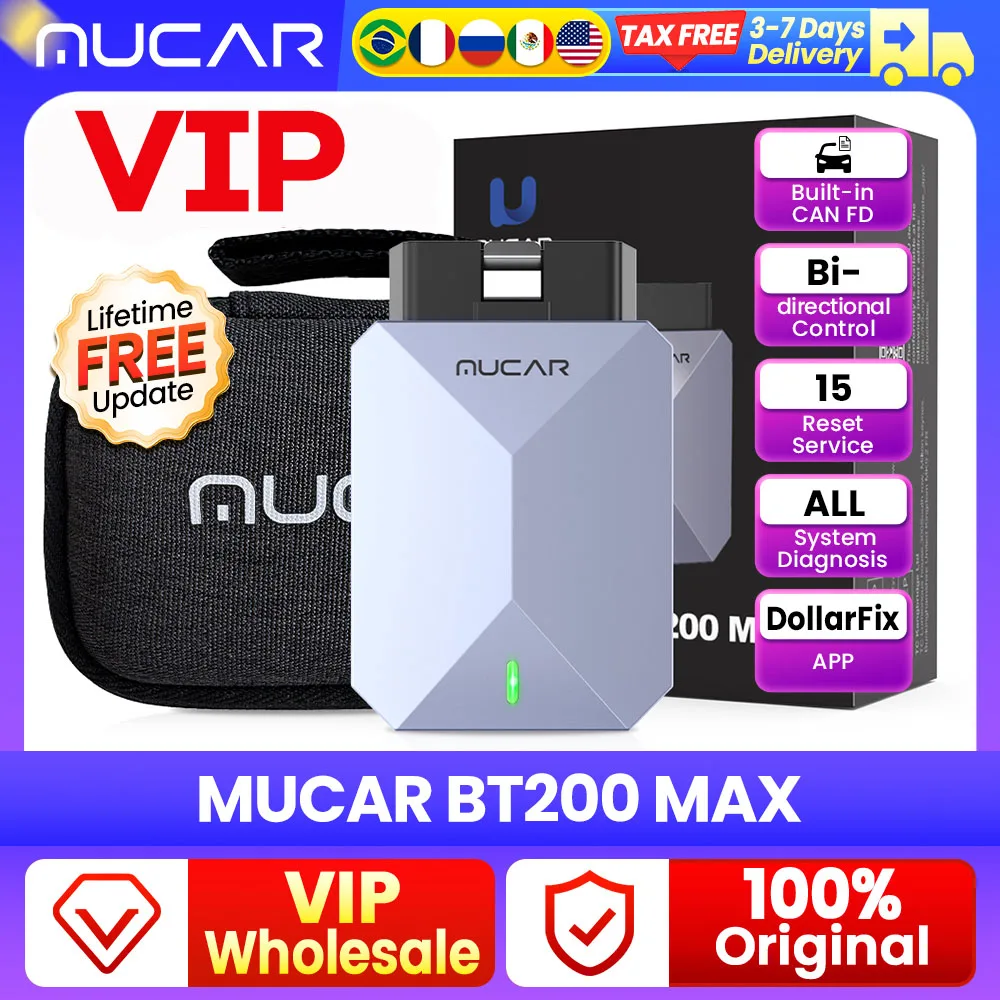 Оптовая цена MUCAR BT200 MAX Автомобильный инструмент ELM327 OBD2 Bluetooth-сканер CANFD двунаправленный 15, полный сброс системы бесплатно
Оптовая цена MUCAR BT200 MAX Автомобильный инструмент ELM327 OBD2 Bluetooth-сканер CANFD двунаправленный 15, полный сброс системы бесплатно