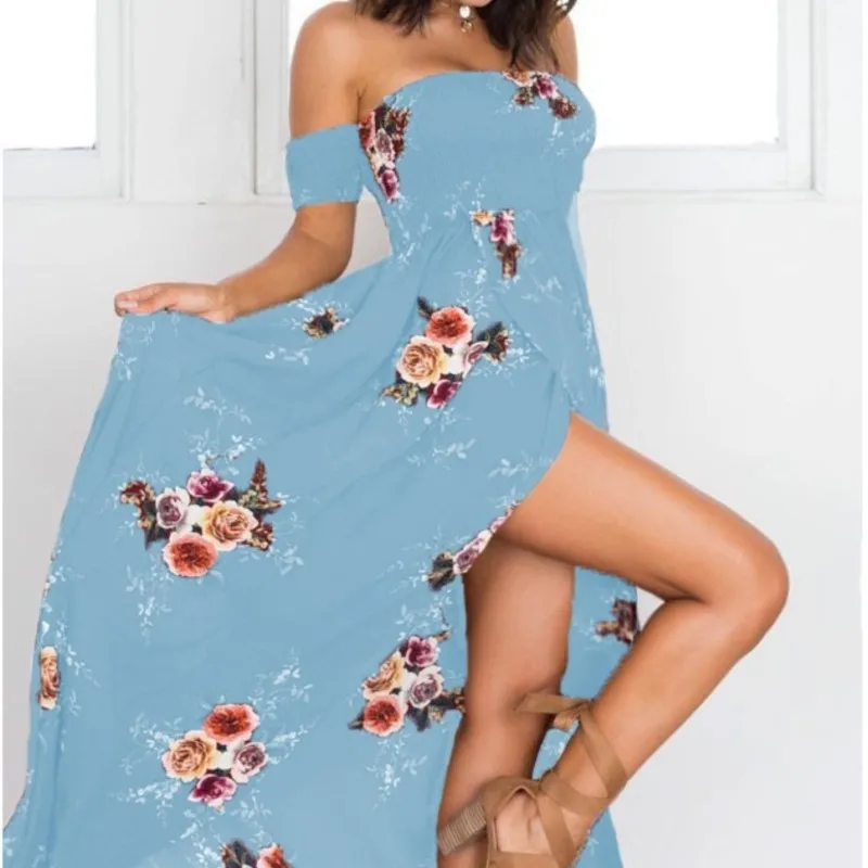 womens new plant print sexy breast wrapped backless one-length sleeveless high waist slit dress beach vacation casual long skirt
womens new plant print sexy breast wrapped backless one-length sleeveless high waist slit dress beach vacation casual long skirt
