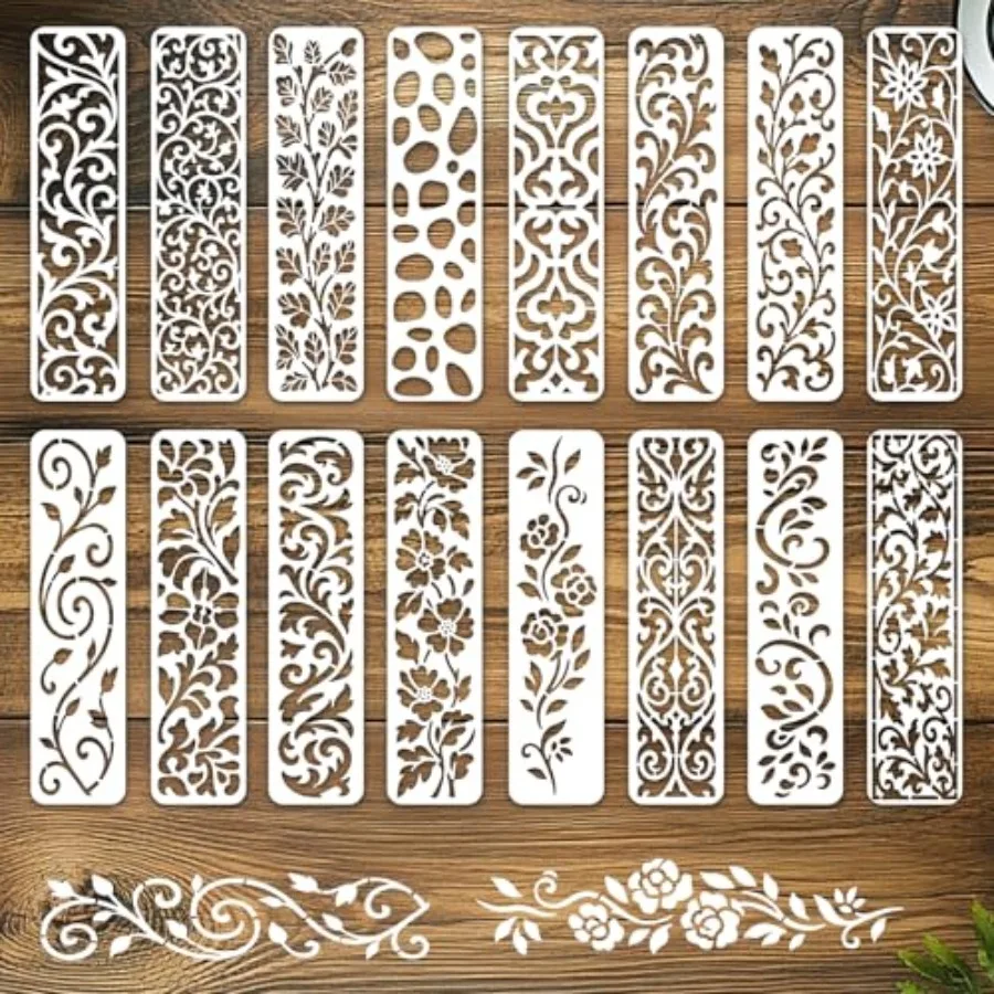Wall Stencil for Painting 3×11.8" Reusable Wall Stencils Flower Border Painting Stencil Small Vintage Art Walls Template for Cr
Wall Stencil for Painting 3×11.8" Reusable Wall Stencils Flower Border Painting Stencil Small Vintage Art Walls Template for Cr