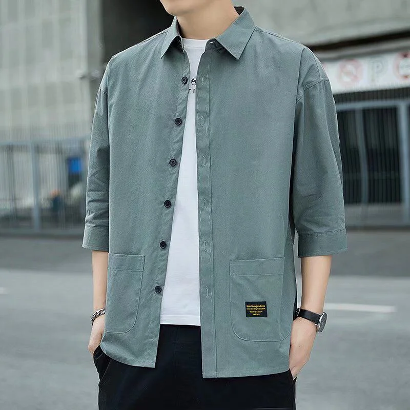 Men's Workwear Shirt Summer Construction Site Seven-Five Short Sleeve Casual Loose Fit Polyester Business Gentleman Style
Men's Workwear Shirt Summer Construction Site Seven-Five Short Sleeve Casual Loose Fit Polyester Business Gentleman Style