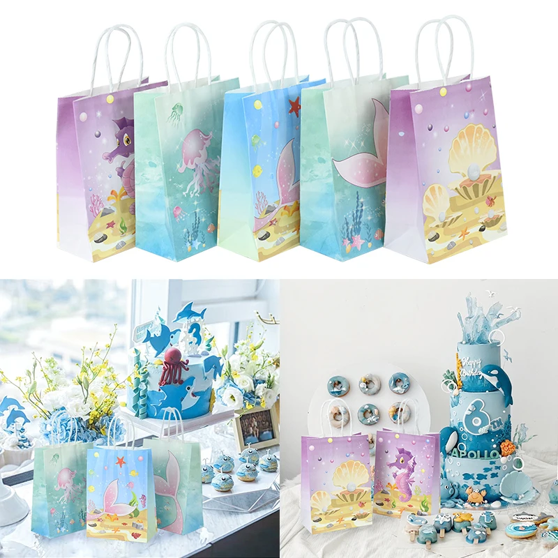 5Pcs Cartoon Ocean Animal Mermaid Tail Paper Candy Bags Jellyfish Mermaid Gift Packaging Bags Kids Birthday Party Favors Decor
5Pcs Cartoon Ocean Animal Mermaid Tail Paper Candy Bags Jellyfish Mermaid Gift Packaging Bags Kids Birthday Party Favors Decor