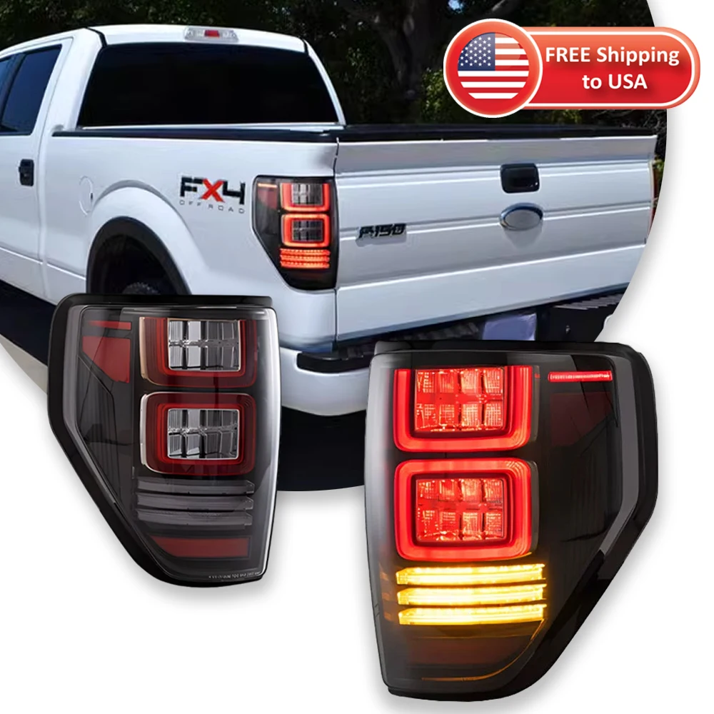 Tail lights Assembly LED For Ford F150 Pickup Truck 2009-2014 w/ Red Turn Signal Rear Lamp Assembly Passenger&Driver Side
Tail lights Assembly LED For Ford F150 Pickup Truck 2009-2014 w/ Red Turn Signal Rear Lamp Assembly Passenger&Driver Side