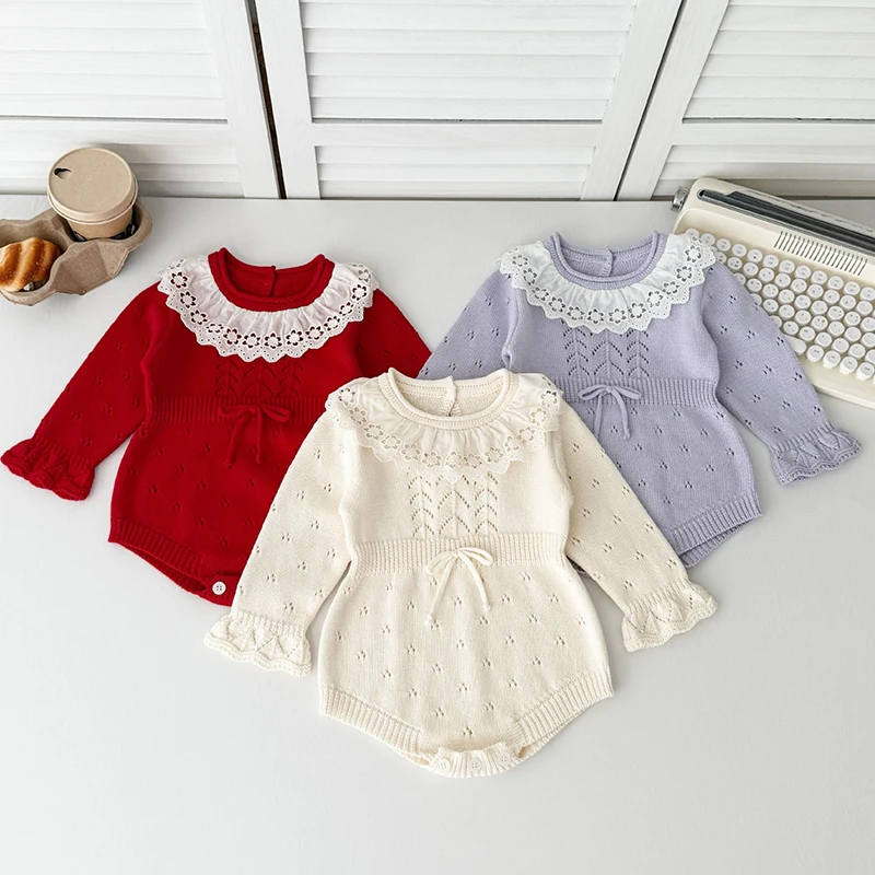 Новинка 2023 года, осенние вязаные боди для новорожденных девочек, вязаный кружевной комбинезон с длинными рукавами для маленьких девочек, вязаный комбинезон
Новинка 2023 года, осенние вязаные боди для новорожденных девочек, вязаный кружевной комбинезон с длинными рукавами для маленьких девочек, вязаный комбинезон