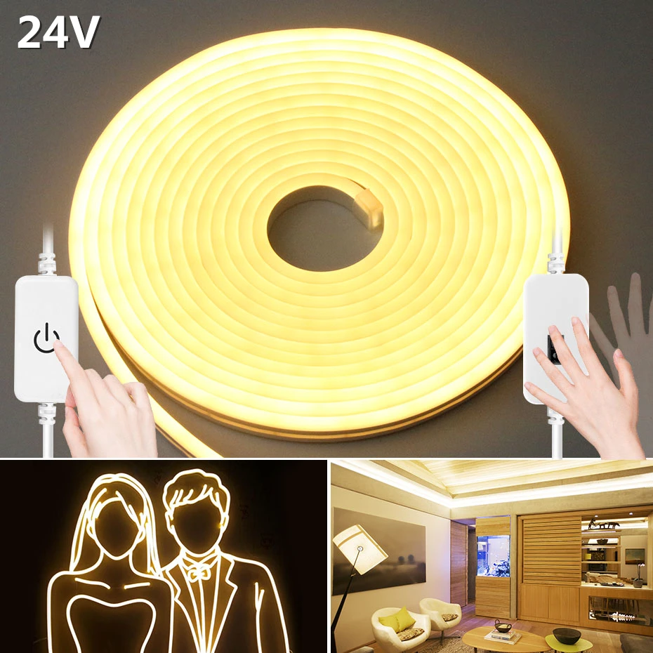 Dimmable 5m 8m 10m 24V Neon Led Light Strip White Touch Sensor Led Neon EU US UK AU Plug Waterproof Room Bars DIY Decoration
Dimmable 5m 8m 10m 24V Neon Led Light Strip White Touch Sensor Led Neon EU US UK AU Plug Waterproof Room Bars DIY Decoration