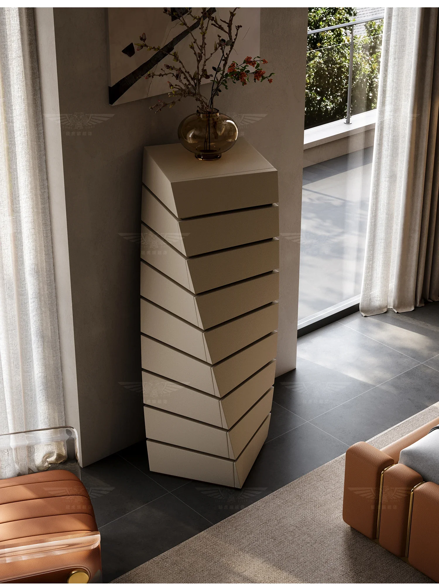 Легкий роскошный высокий сундук с высокой атмосферой, современный простой шкафчик для спальни
Легкий роскошный высокий сундук с высокой атмосферой, современный простой шкафчик для спальни